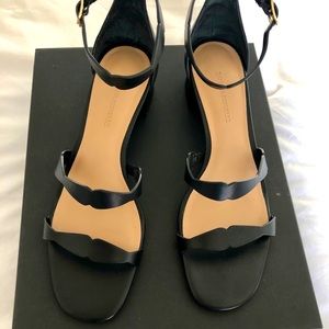 BR Black Leather Lasercut Sandals